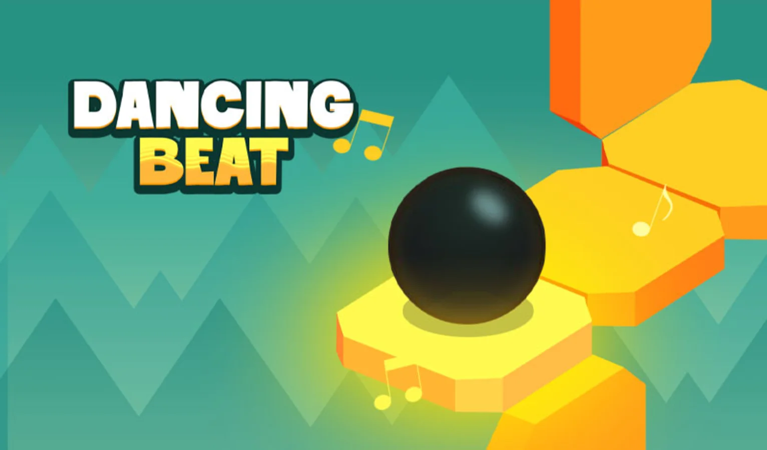 Dancing Beat gameplay showing the rhythm track