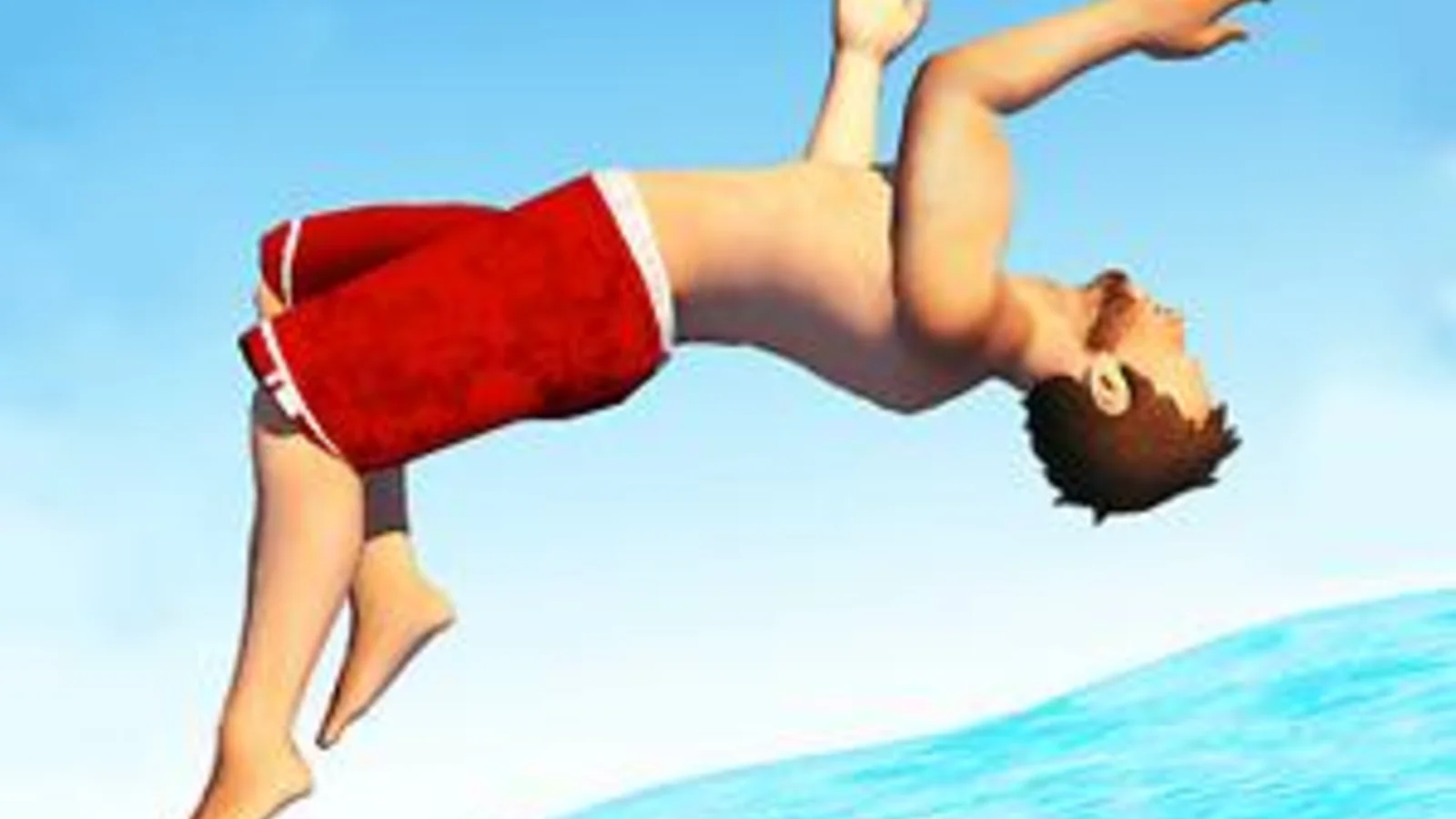 Performer executing a gainer in Flip Diving