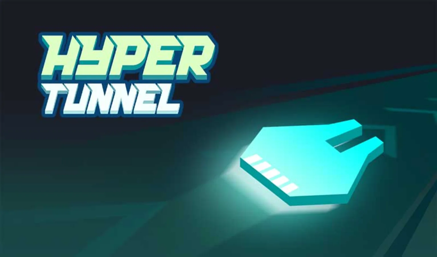 Hyper Tunnel gameplay showing neon tunnel navigation