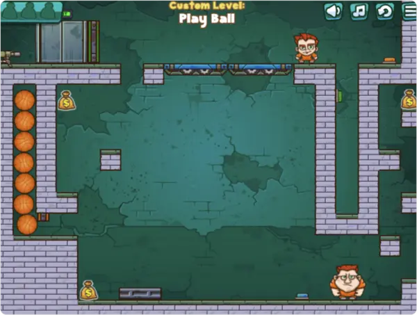 Screenshot of the Money Movers Maker level editor