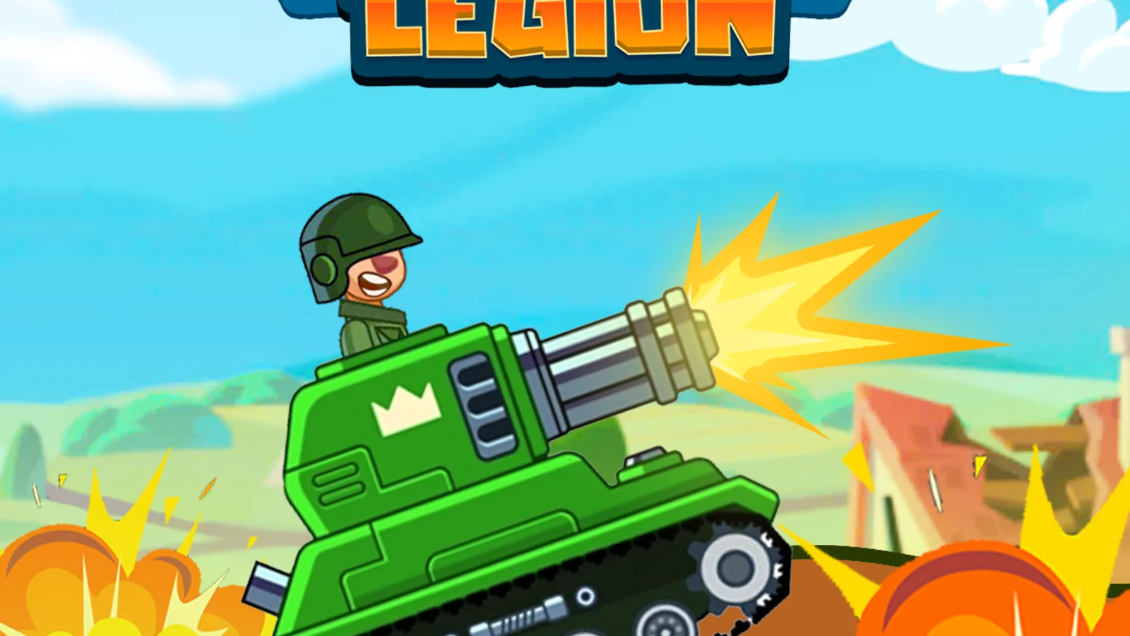 Heavy tank locking onto a target across rugged terrain